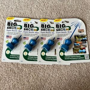 NIB 4pc Little Big Shot Super Nozzle 2 pack Water Hose Adjustable